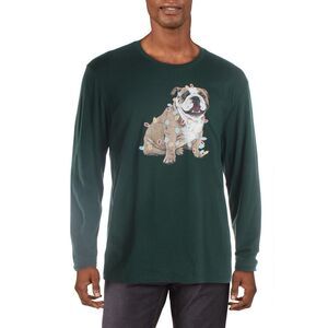 CLUBROOM Mens Green Graphic T-Shirt S